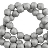 Hematite kralen rond 10mm mat Light grey